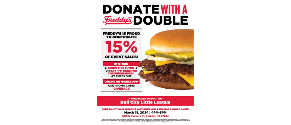 Donate a with a Freddys Double