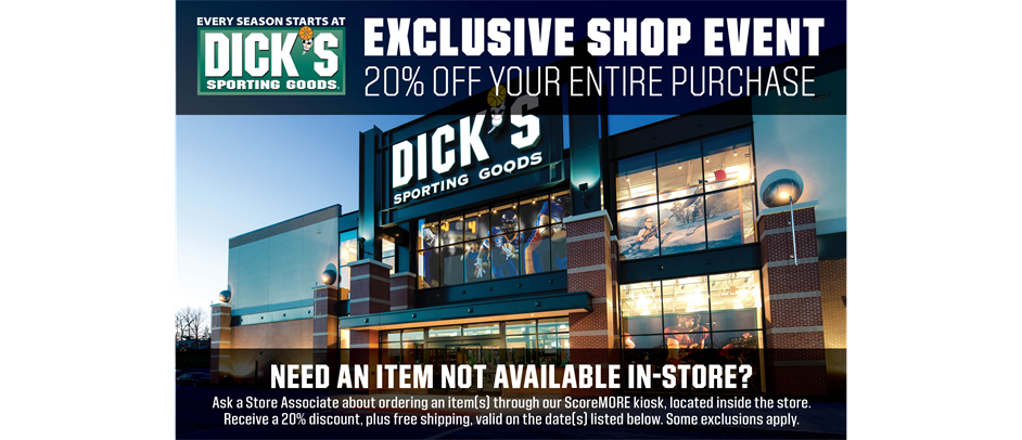DICK'S 20% Off Weekend!